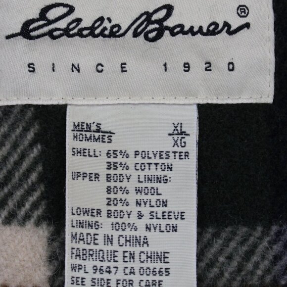 Eddie Bauer Jacket Adult XL Wool Lined Mountain Parka Blue Full Zip Utility Coat - Picture 9 of 16